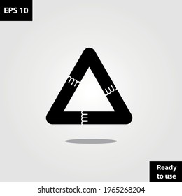 Triangle hand loop and hold for charity logo company, logo vector template design. Ready to use, easy for edit.