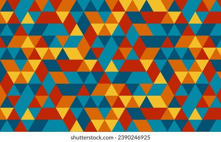 Triangle hexagon pattern with retro colors. Very suitable for backgrounds, wallpaper, design complements, decorations, and more.
