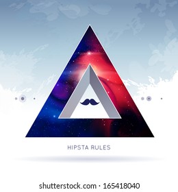 Triangle hipster background. Vector illustration.