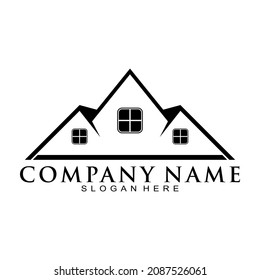 Triangle home illustration vector logo