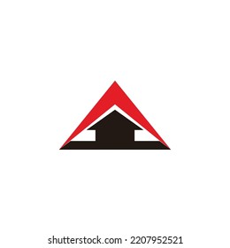 Triangle Home Protection Arrow Symbol Vector 