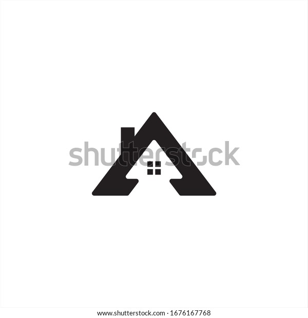 Triangle House Logo Silhouette Logo Design Stock Vector (Royalty Free) 1676167768 Shutterstock