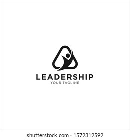 Triangle Human abstract Logo design template