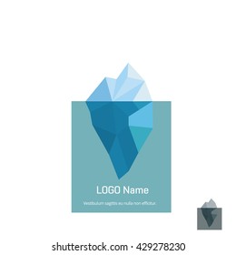 Triangle iceberg logo design. Vector illustration icon isolated 