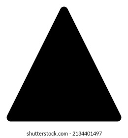 triangle icon with black color