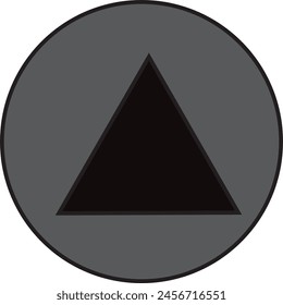triangle icon in circle icon