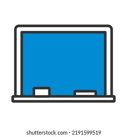 Triangle Icon. Editable Bold Outline With Color Fill Design. Vector Illustration.