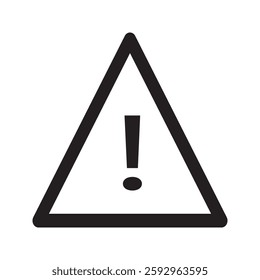 Triangle icon with an exclamation mark inside, symbolizing caution, warning, and important alerts.