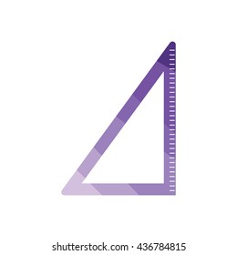 Triangle icon. Flat color design. Vector illustration.