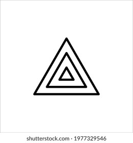Triangle Icon.  Flat and Trendy Sign Symbol Illustration on white background