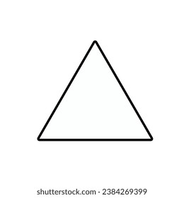 Triangle icon. Geometry figure. Vector illustration. 