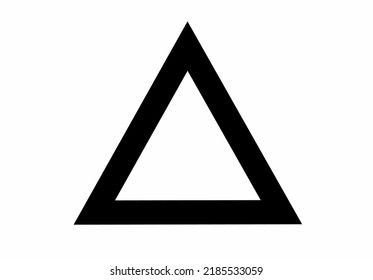 triangle icon isolated on white background