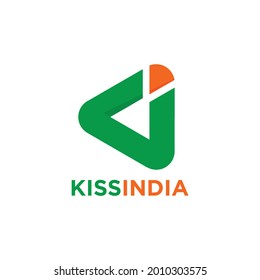Triangle icon. Letter K and I, KI Logo design. Vector Illustration. 