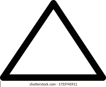 Triangle icon line vector illustration on white eps 10