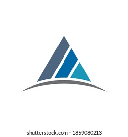 Triangle icon logo design for business company vector template