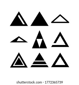 triangle icon or logo isolated sign symbol vector illustration - Collection of high quality black style vector icons
