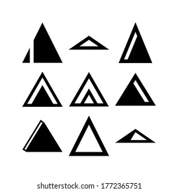 triangle icon or logo isolated sign symbol vector illustration - Collection of high quality black style vector icons
