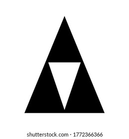 icono de triángulo o logotipo símbolo de signo aislado ilustración vectorial de alta calidad estilo negro iconos vectoriales
