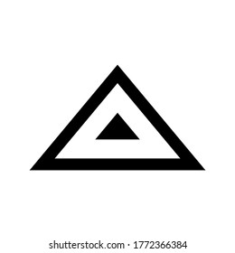 icono de triángulo o logotipo símbolo de signo aislado ilustración vectorial de alta calidad estilo negro iconos vectoriales
