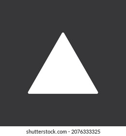 Icono de triángulo en fondo gris