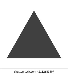 Icono de triángulo en un fondo blanco. Triángulo geométrico.