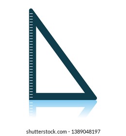 Ícone Triângulo. Projeto de Reflexão de Sombra. Ilustração de vetor.