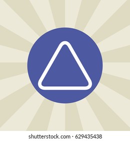 triangle icon. sign design. background
