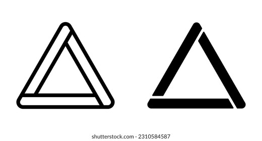 Triangle icon. sign for mobile concept and web design. vector illustration
