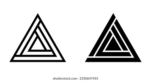 Triangle icon. sign for mobile concept and web design. vector illustration