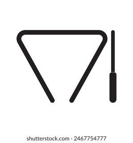 Triangle icon traditional musical instruments vector illustration symbol design