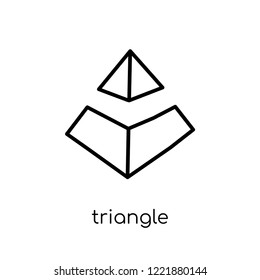 triangle icon. Trendy modern flat linear vector triangle icon on white background from thin line Geometry collection, outline vector illustration