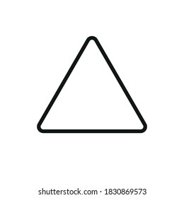 The triangle icon. Triangular frame. Simple vector illustration on a white background.