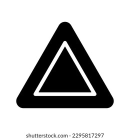 Triangle icon. triangular sign. vector illustration