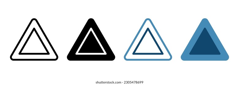 Triangle icon. triangular sign. vector illustration