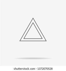 Triangle icon. Vector concept illustration for design.