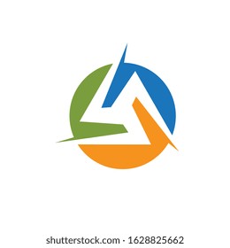 triangle icon vector design illustration template