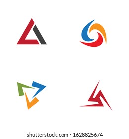triangle icon vector design illustration template