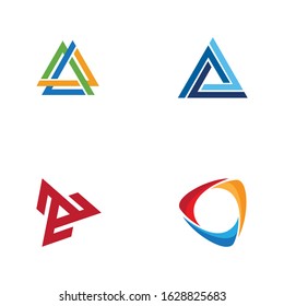 triangle icon vector design illustration template