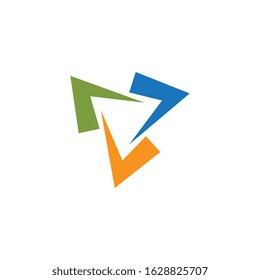 triangle icon vector design illustration template