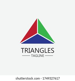 Triangle Icon Vector  Design Template  Illustration