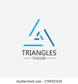 Triangle Icon Vector  Design Template  Illustration