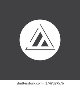 Triangle Icon Vector  Design Template  Illustration
