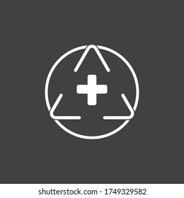 Triangle Icon Vector  Design Template  Illustration