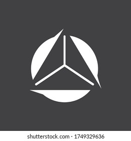 Triangle Icon Vector  Design Template  Illustration
