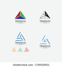 Triangle Icon Vector  Design Template  Illustration