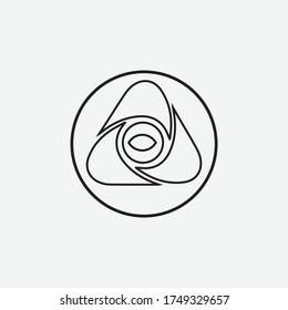 Triangle Icon Vector  Design Template  Illustration