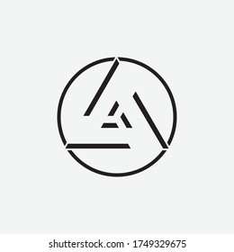 Triangle Icon Vector  Design Template  Illustration
