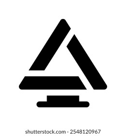 ícone de triângulo. ícone de glifo vetorial para o design do seu site, celular, apresentação e logotipo.