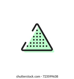 triangle icon vector isolated