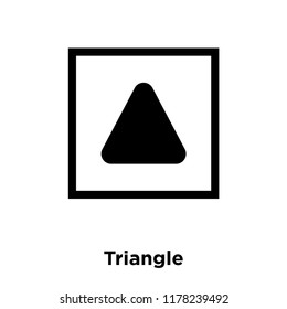 Triangle icon vector isolated on white background, logo concept of Triangle sign on transparent background, filled black symbol